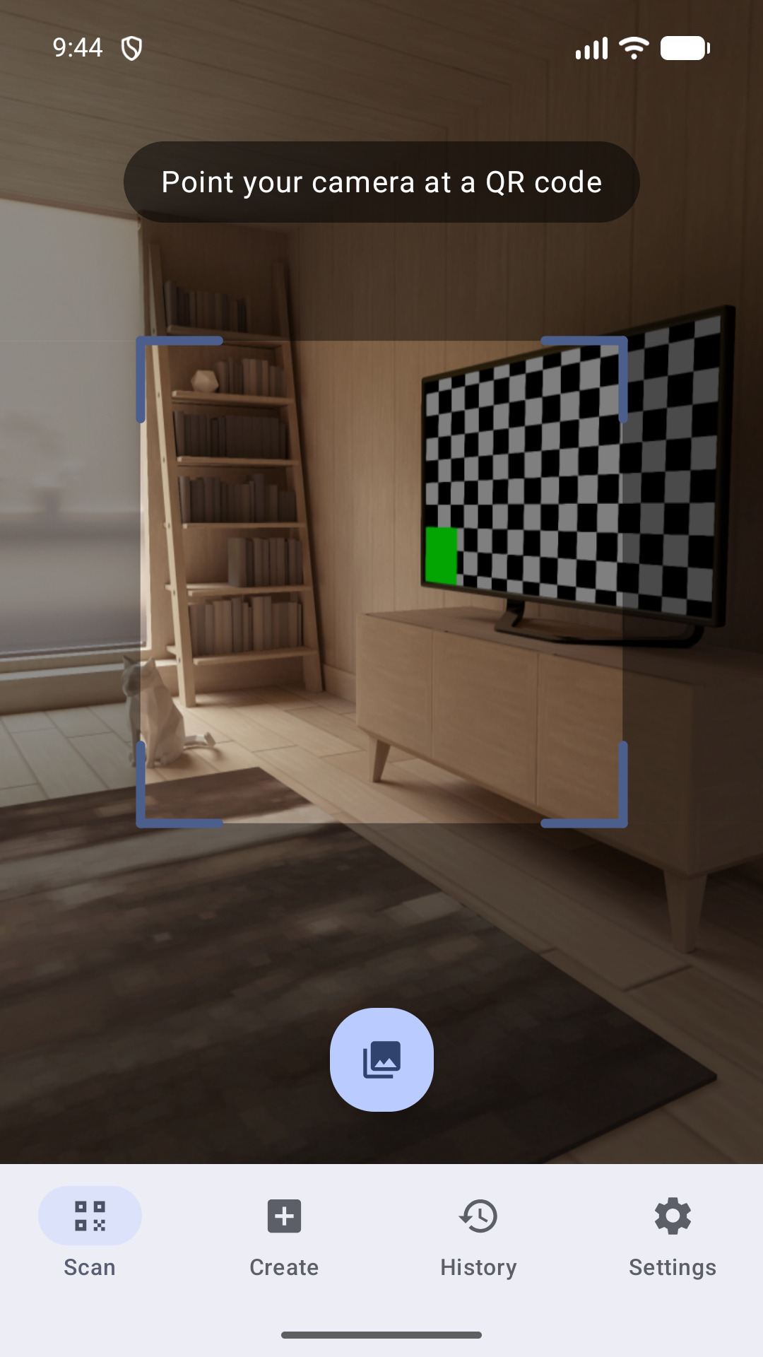 Scanning a code with the camera
