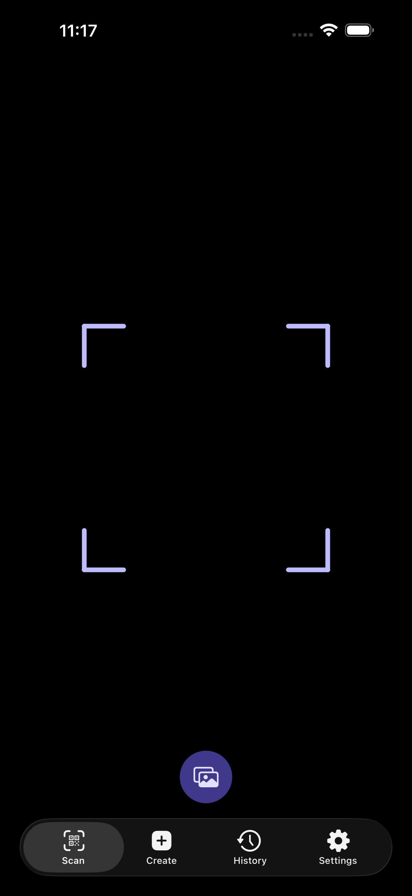 Scanning a code with the camera